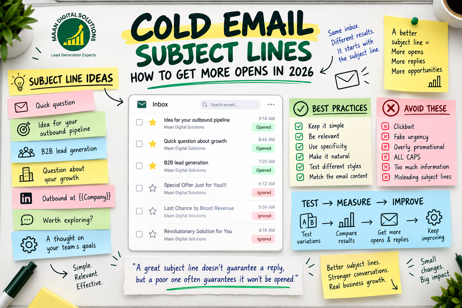 Cold Email Subject Lines: How to Get More Opens in 2026